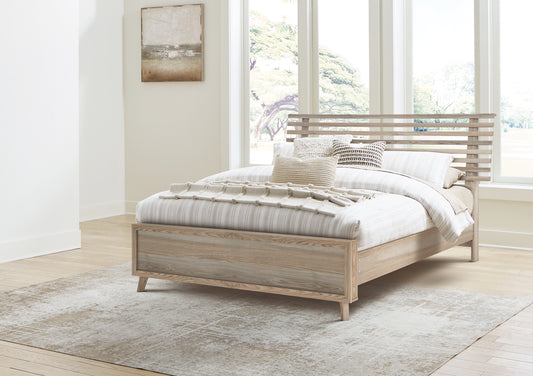 Hasbrick Queen Slat Panel Bed