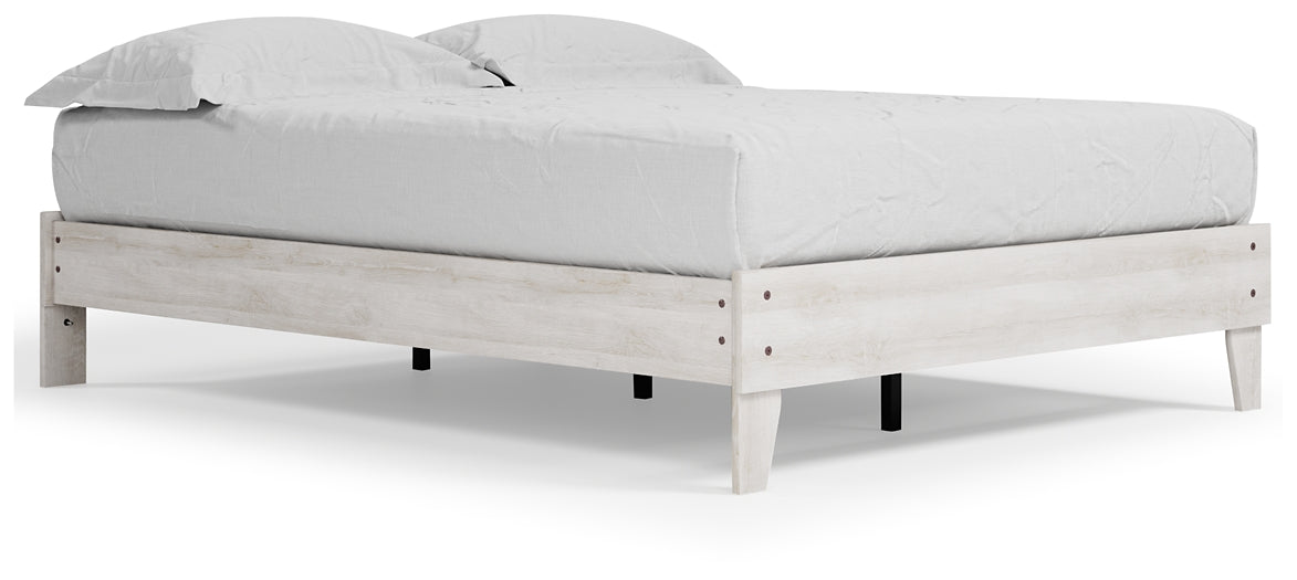 Cama tamaño queen con plataforma Shawburn, tocador, arcón y mesita de noche