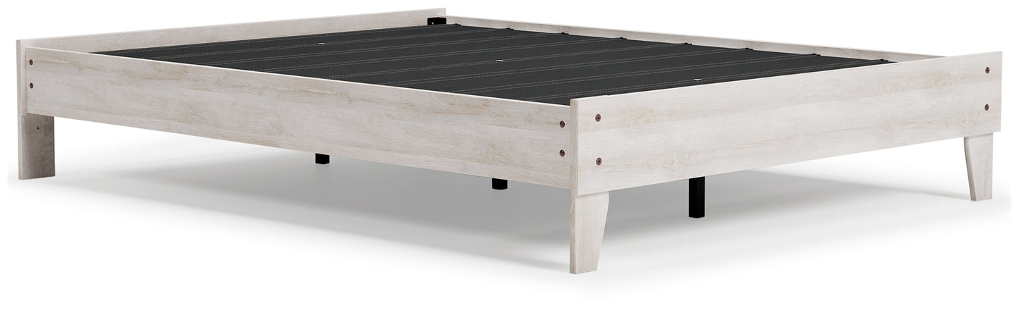 Cama tamaño queen con plataforma y tocador Shawburn