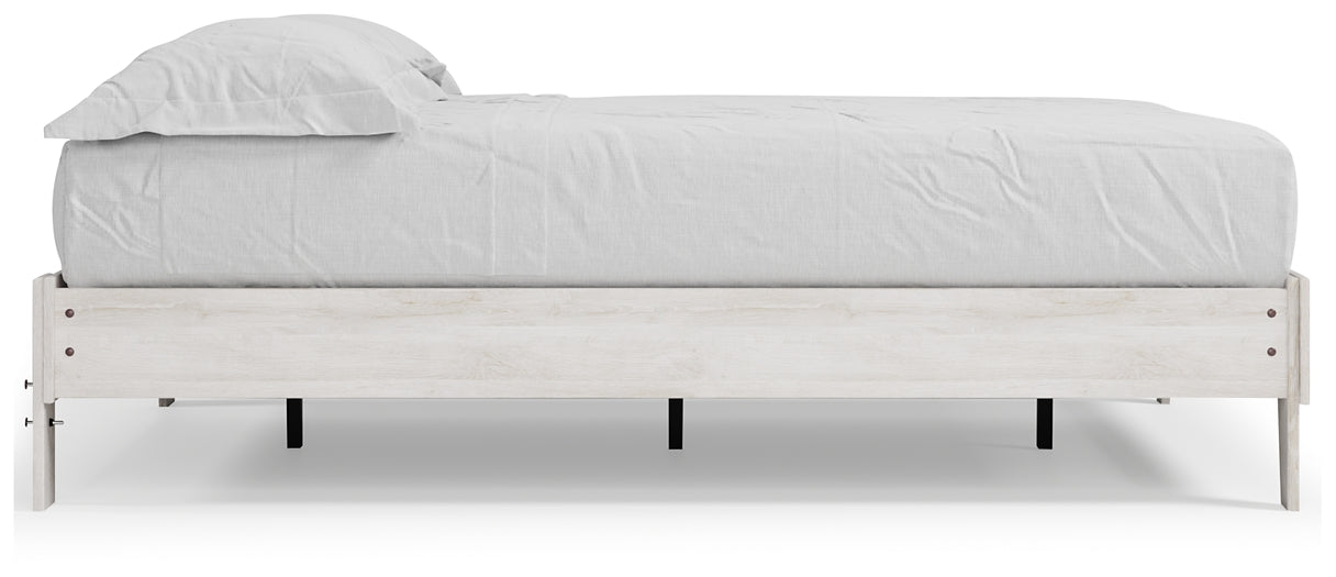 Cama tamaño queen con plataforma y tocador Shawburn