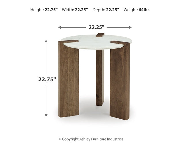 Mesa de centro Isanti con 1 mesa auxiliar