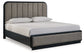 Cama con paneles tapizados y tocador con espejo Rowanbeck California King