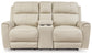 Loveseat eléctrico DBL REC de Dahlmoore con consola