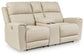 Loveseat eléctrico DBL REC de Dahlmoore con consola