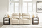 Loveseat eléctrico DBL REC de Dahlmoore con consola