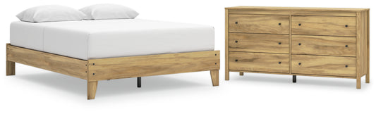 Cama Queen con plataforma y tocador Bermacy