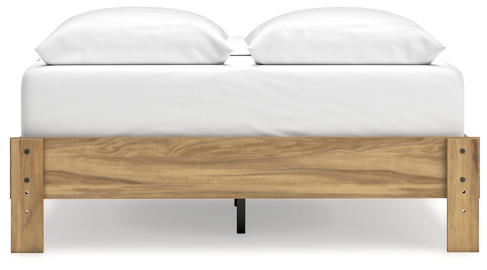 Cama Queen con plataforma y dos mesitas de noche Bermacy