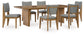 Mesa de comedor Sherbana y 6 sillas