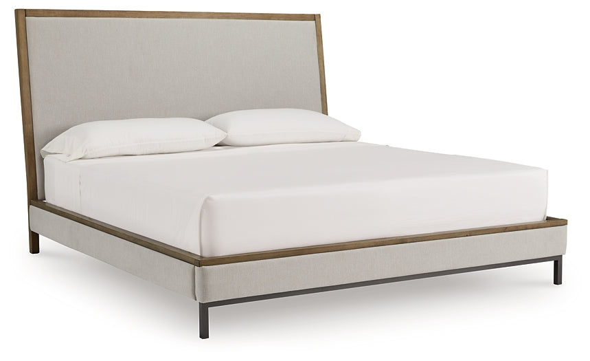 Cama Queen tapizada Tomtyn