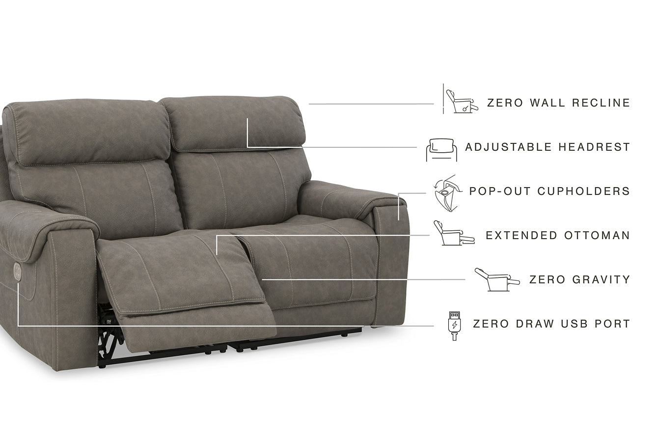 Loveseat seccional reclinable eléctrico de 2 piezas Starbot