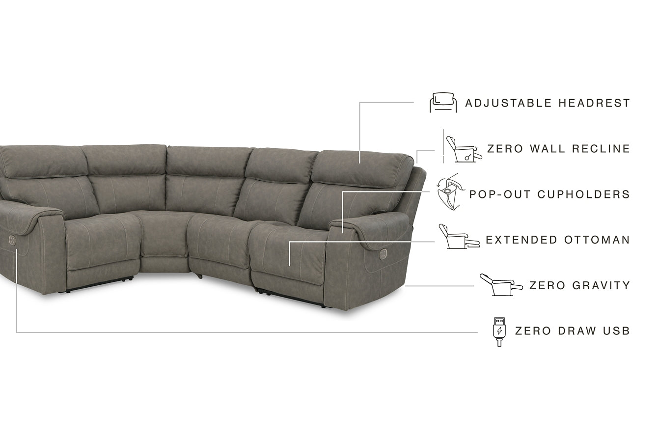 Seccional reclinable eléctrico de 4 piezas Starbot