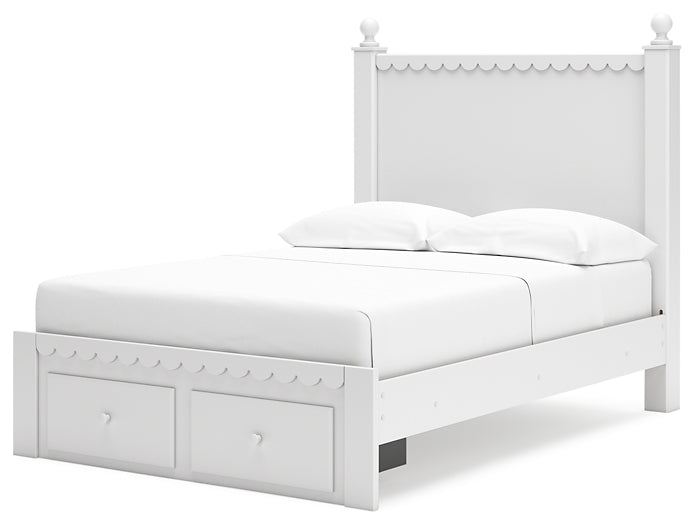 Mollviney Full Panel Storage Bed with Dresser and 2 Nightstands