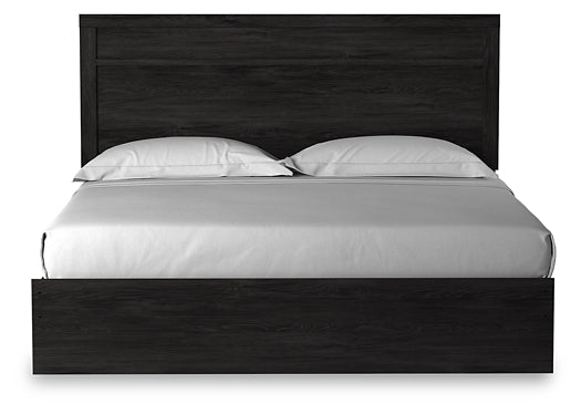 Belachime King Panel Bed with Mirrored Dresser and 2 Nightstands