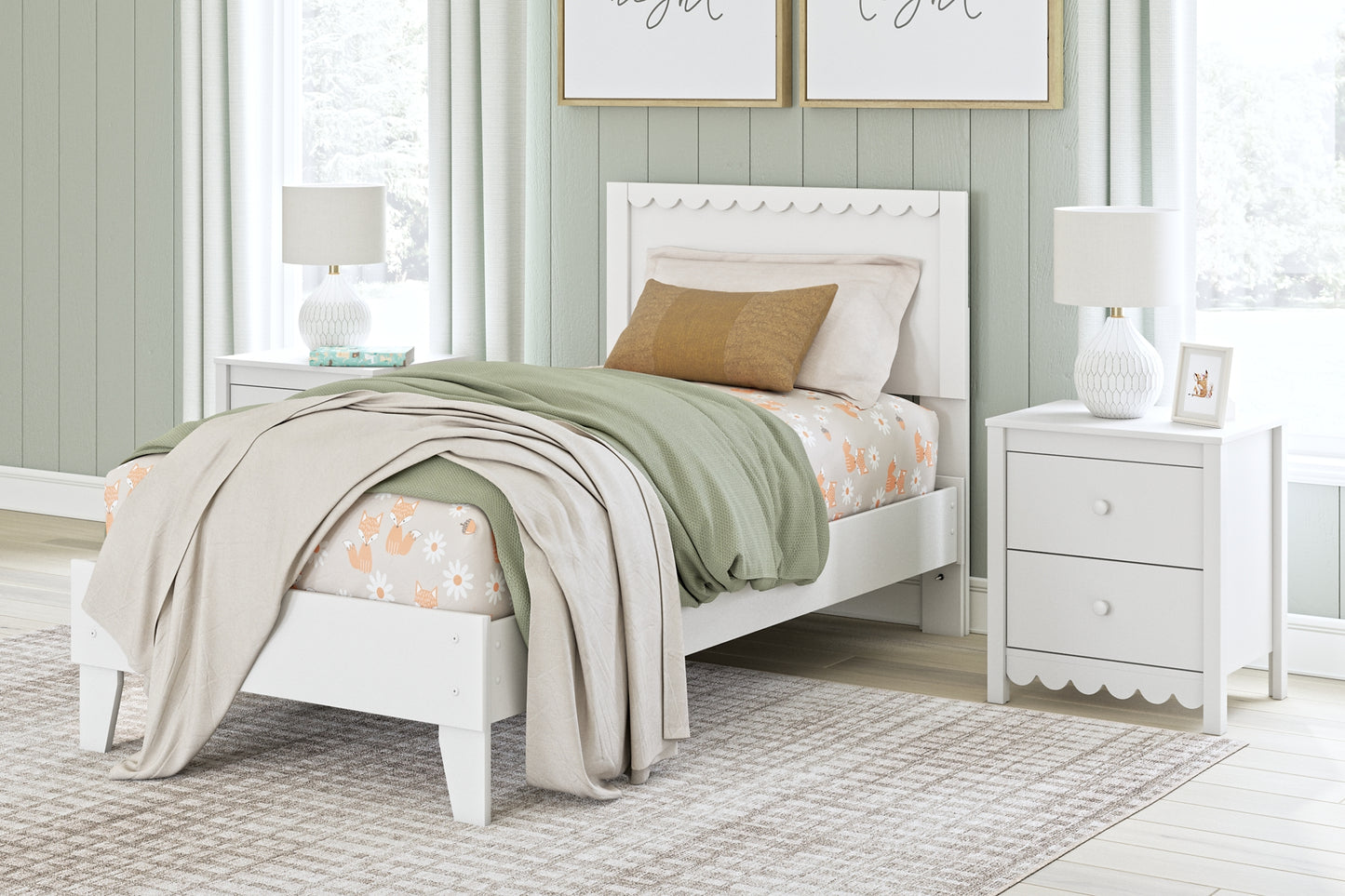 Hallityn Twin Panel Headboard with Dresser