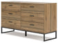 Deanlow Twin Platform Panel Bed with Dresser, Chest and 2 Nightstands