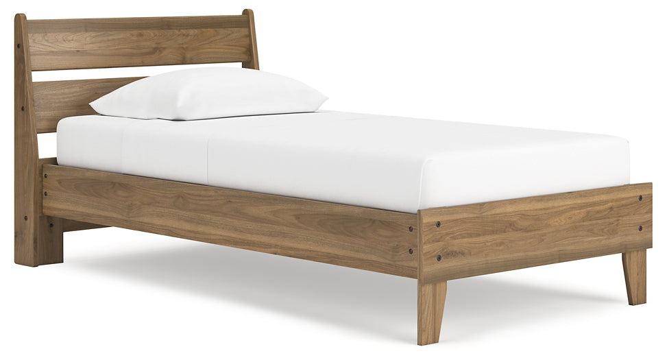 Deanlow Twin Platform Panel Bed with Dresser