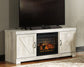 Mueble de TV Bellaby de 63" con chimenea eléctrica