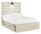 Cama con paneles Cambeck con 2 cajones de almacenamiento, tocador con espejo y 2 mesitas de noche