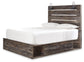 Cama con paneles Drystan con 4 cajones de almacenamiento y tocador