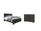 Cama King con paneles y tocador Brinxton