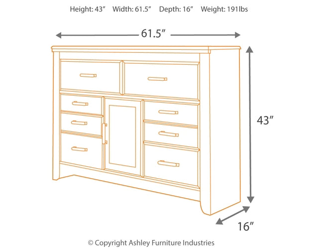 Juararo King Poster Bed with Dresser