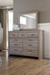 Zelen King/California King Panel Headboard with Mirrored Dresser, Chest and 2 Nightstands