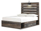 Cama con paneles Drystan con 4 cajones de almacenamiento y tocador