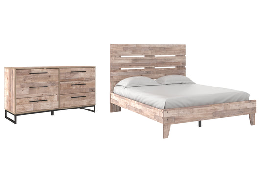 Cama Queen con plataforma y tocador Neilsville