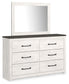 Gerridan Full Panel Bed with Mirrored Dresser