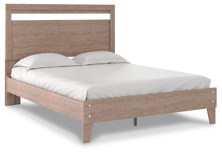 Cama Queen Flannia con plataforma y 2 mesitas de noche