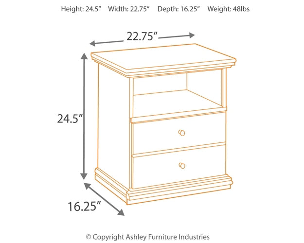 Cabecero de cama Maribel con paneles completos, tocador con espejo, cómoda y 2 mesitas de noche