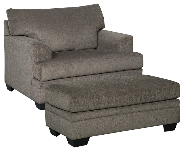 Dorsten Sofa Chaise, Chair, and Ottoman