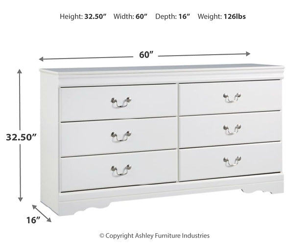 Cabecero de cama Queen con forma de trineo y tocador Anarasia