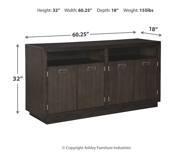 Mesa de comedor Hyndell y 8 sillas con espacio de almacenamiento