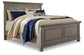 Cama Lettner King con paneles y tocador