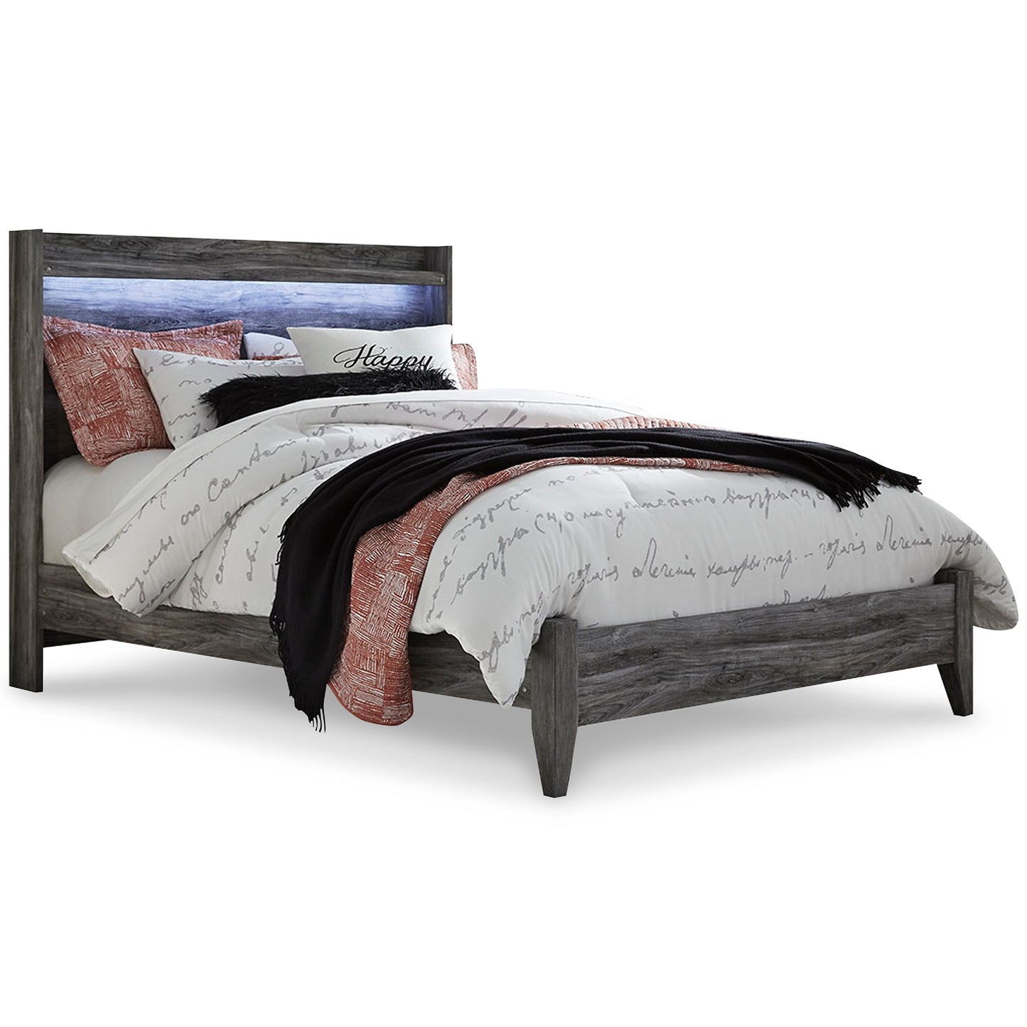 Cama Queen con paneles y tocador Baystorm