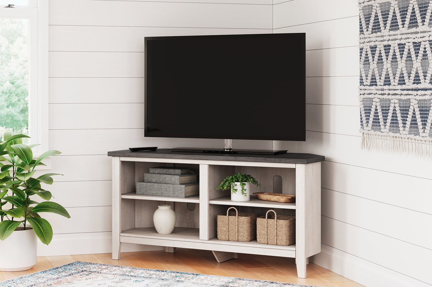 Mueble de TV de esquina pequeño Dorrinson