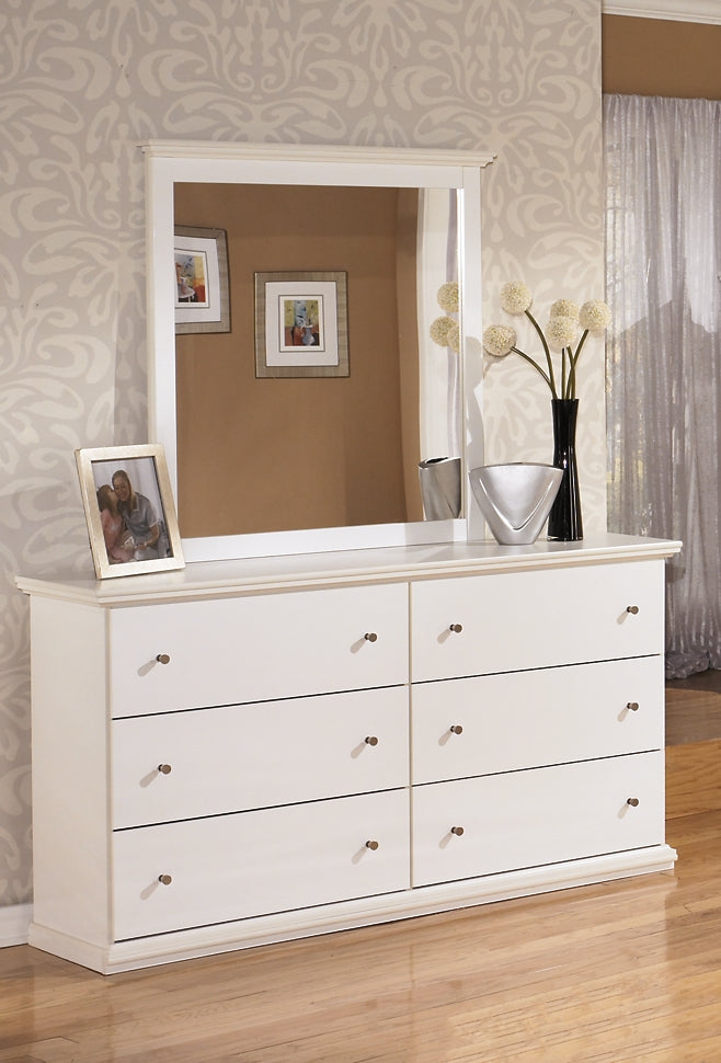 Bostwick Shoals King Panel Bed with Mirrored Dresser and 2 Nightstands