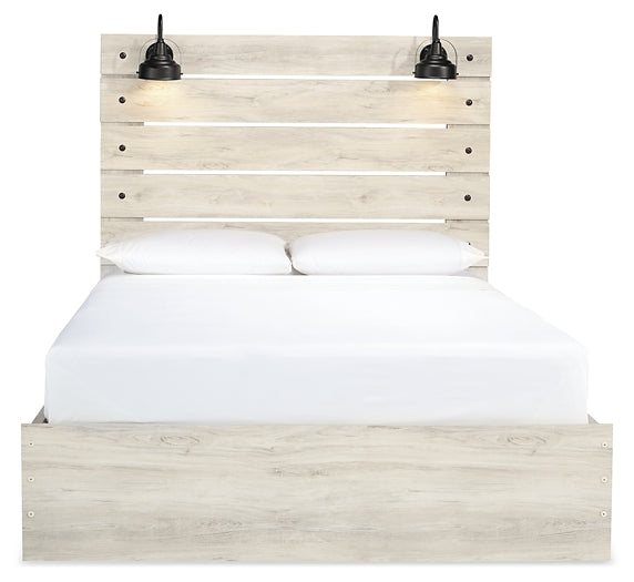 Cama Queen Cambeck con dos cajones de almacenamiento, tocador con espejo y mesita de noche