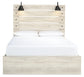 Cama Queen Cambeck con dos cajones de almacenamiento, tocador con espejo y mesita de noche