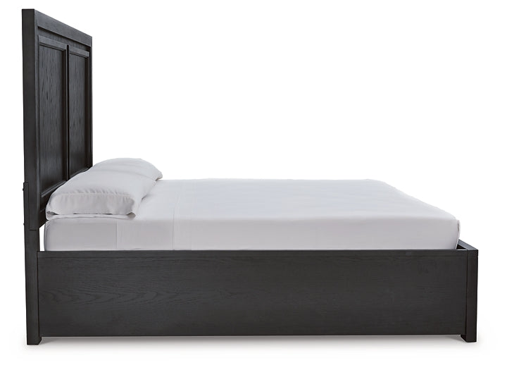 Cama King Foyland con almacenamiento y tocador