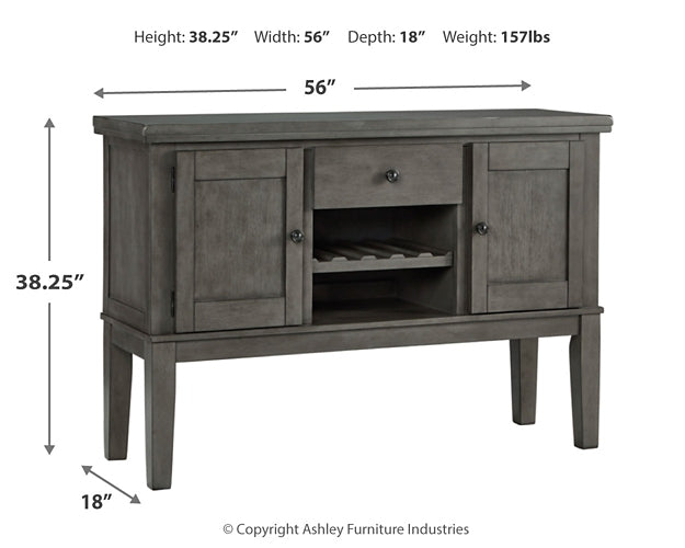 Mesa de comedor Hallanden y 6 sillas con espacio de almacenaje