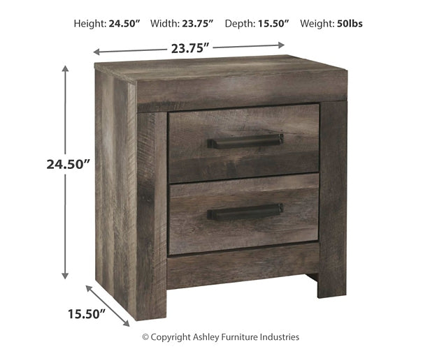 Wynnlow King Panel Bed with Mirrored Dresser, Chest and Nightstand