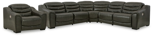 Seccional de 5 piezas con sillón reclinable Center Line