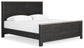 Cama Nanforth King con paneles y tocador con espejo