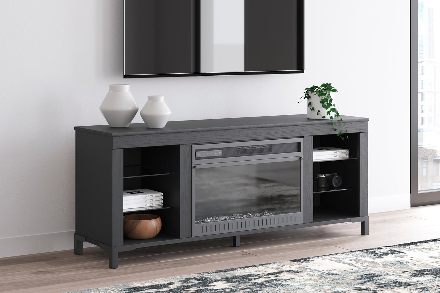 Mueble de TV con chimenea Cayberry