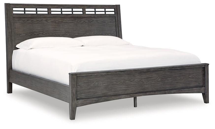 Cama California King con paneles y tocador Montillan