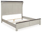 Cama California King con paneles y tocador con espejo Darborn