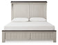 Cama California King con paneles y tocador Darborn