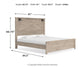 Cama Senniberg King con paneles y tocador con espejo